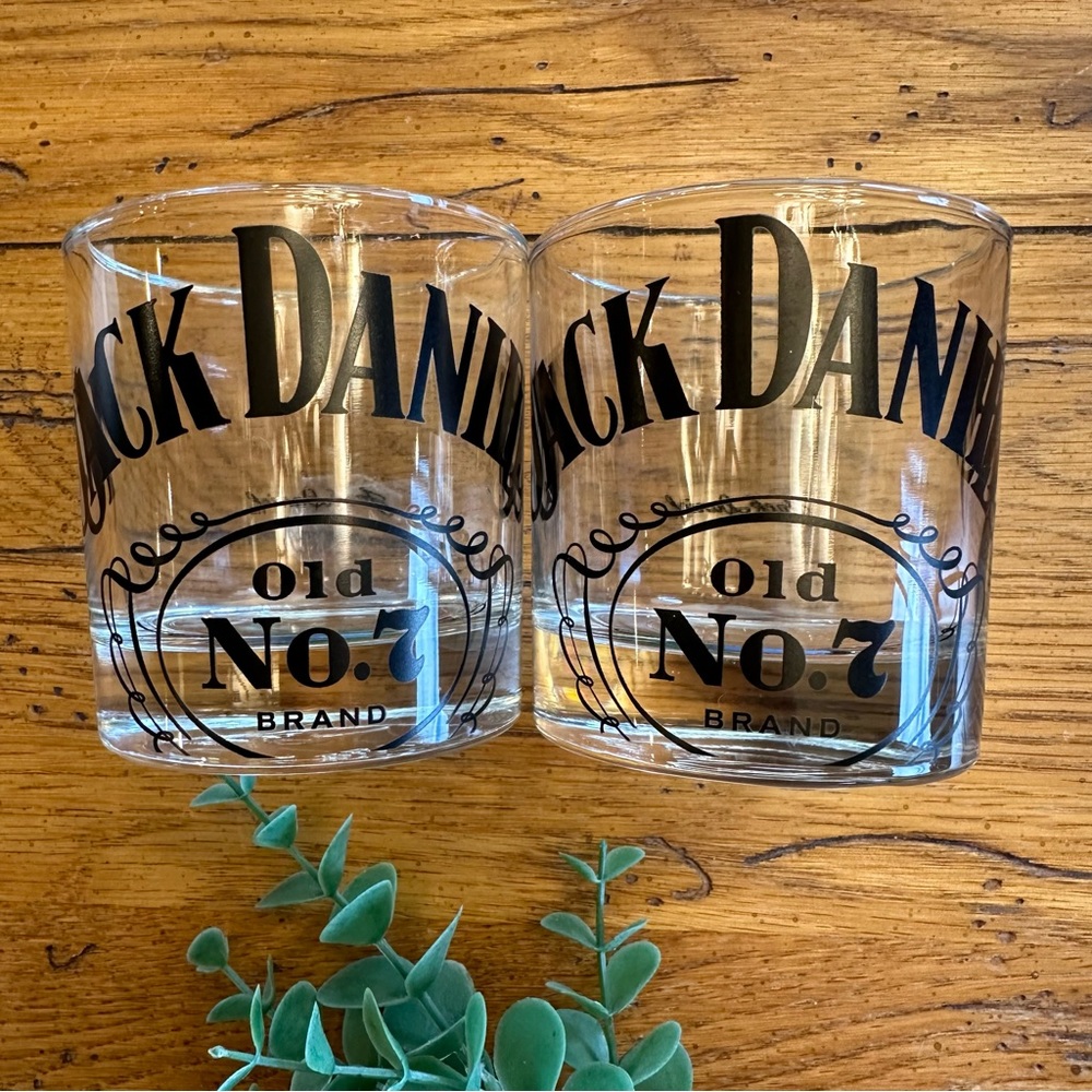 Jack Daniels Old No. 7 Pair of Whiskey Glasses